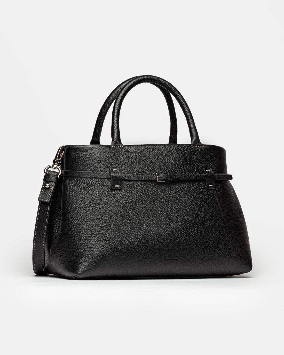 Cartera de mano Bay en cuero graneado