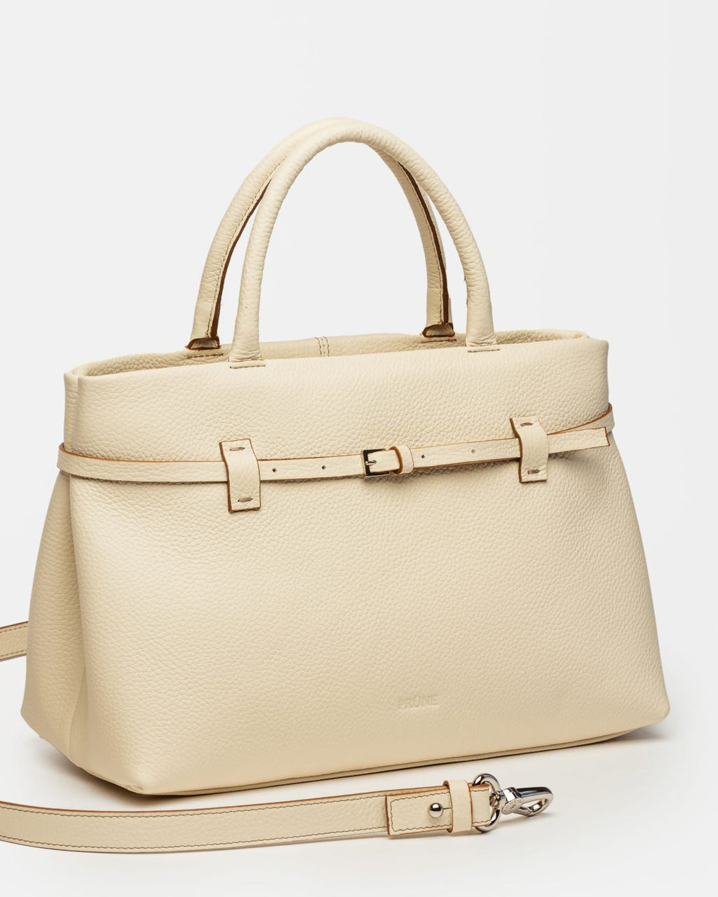 Cartera de mano Bay en cuero graneado